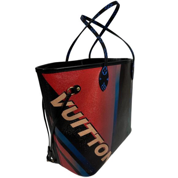 Louis Vuitton Race Checkered Neverfull MM with Pouch - Picture 4 of 16